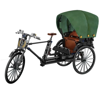 1:10 Klasické Retro Nostalgia Rickshaw Pretekársky Bicykel Model Požičovňa Stavebných Blokov Deti Hračky Pre Vzdelávacie Deti Adulst Darček