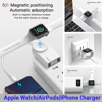 Pre Apple Hodinky Airpods Nabíjací Kábel Rýchla Bezdrôtová Nabíjačka Pre iWatch 1 2 3 4 5 Prenosné USB Telefónne Káble Pre iPhone 11 Pro Max