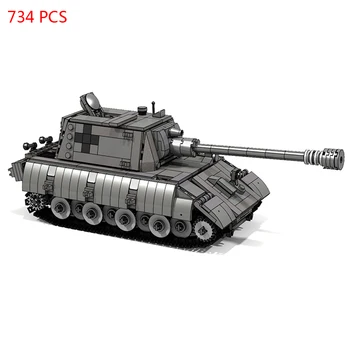 Horúce vojenské WW2 moc model Nemecko techniku, E-100 ťažký tank vozidiel mini vojny údaje zbrane Stavebné kamene, tehly hračky darček