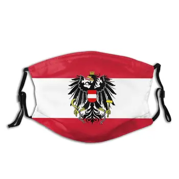 Rakúska Štátna Vlajka štátna Vlajka Vintage Grafické Rakúsko Milovníkov Opakovane Prachotesný Ochrany Respirátor Masky s Filtrami