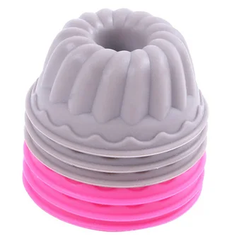 Vysoká teplota kruhové malé Kouglof cupcake muffin formy želé puding silikónové tortu formy 6 ks/veľa