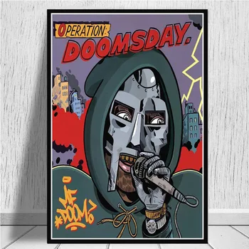 Plagát Vytlačí Madvillain MF Doom Madlib Hip Hop Rap Music Album Star Umelecké Plátno na Maľovanie obrazov na Stenu Domova quadro cuadros