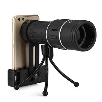 16x52 Monokulárne Ďalekohľad Dual Focus, Zoom Nastavenie Telefónu Clip Držiak Nízke Nočné Svetlo Vízia Silný Monokulárne Ďalekohľady