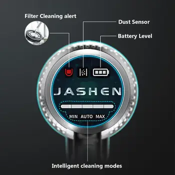 JASHEN V18 Vreckový Vysávač 350W 22KPA Sacie s 2500mAh Batérie, LCD Displej, Nízkou úrovňou Šumu Bezdrôtový Stick Wall Mount
