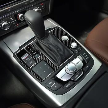 Pre Audi A6 C7 C8 Uhlíkových Vlákien Centrálne Riadenie, Radenie Panel Auto Tovaru Auto Interiéru Zahŕňa Nálepky Výbava Auto Príslušenstvo