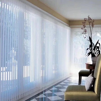 Moderný Elegantný Vertikálne Žalúzie prenos svetla textílie vertikálne opony obrazovke Voile Prikryť Opony balkón, obývacia izba, kancelária