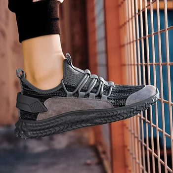 Pánske priedušná farba zodpovedajúce bežecká obuv non-slip nosenie-odolné vonkajšie športové topánky pohodlné ľahké ležérne topánky