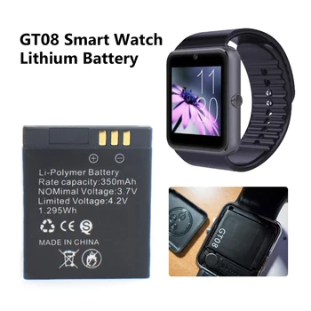 2 Kusy 2020 New Horúce Vysoký Výkon 350mAh Nabíjateľná Lithium Polymer Li-po Smartwatch Bateria Pre GT08 Smart Hodinky