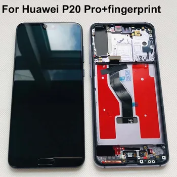 Nový, Originálny Amoled s rámom Pre Huawei P20 Pro CLT-L09 LCD Displej Dotykový Displej Digitalizátorom. Montáž Nahradenie +odtlačkov prstov