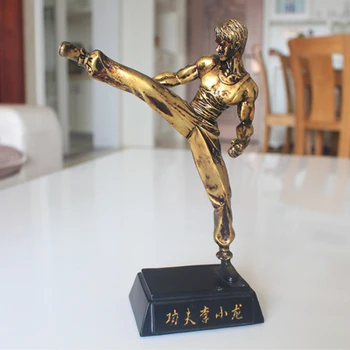 Socha Bruce Lee ' s Box Kráľa v Hong Kongu a fitness miestnosti dekorácie Miestnosti Dekorácie doll