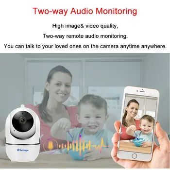 Techage 720P 1080P Wifi IP Kamera Baby Monitor obojsmerné Audio Bezdrôtový PTZ Kamery Automatické Sledovanie TF Karty CCTV kamerový