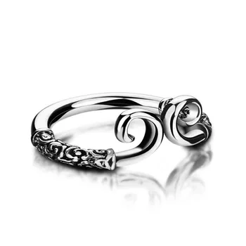 Veľké osobnosti dizajn obnovenie dávnych spôsoby Thai strieborný prsteň.Ženy móda pevné 925 sterling silver ring.Kúzlo mužov šperky