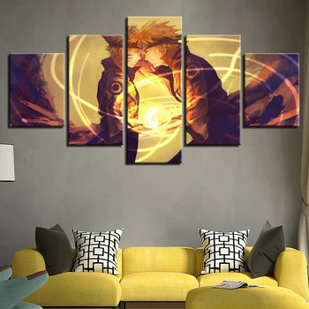 Plátno Obrazy Domova Steny v Obývacej Izbe Umenia 5 Kusov Naruto Obrázky HD Vytlačí Komiksu, Anime Postavy, Plagáty Rámec