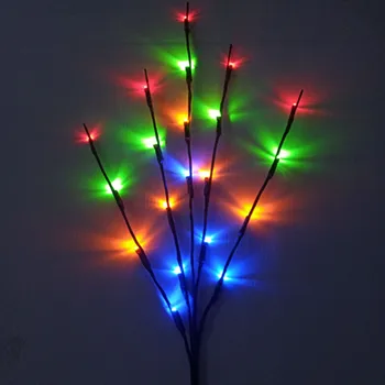 Willow Pobočky Svetlo Kvetinový Svetlá, Vianočné Dekorácie pre Domov Vianočný Stromček Svetlo Navidad Vianoce 2019 Nový Rok 2020 Domova