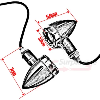 4PCS Univerzálne Motocyklové Bullet Zase Signál Blinker Indikátor Flasher Svetlo pre Denné svietenie Motorke Brzda Stop Lampa