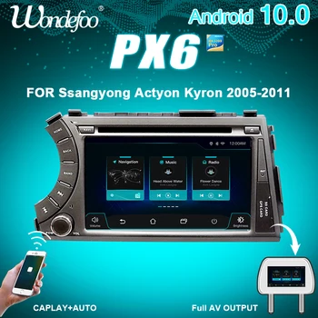 PX6 4G 64 G 2 DIN Android 10 autorádia Pre Ssang yong Ssangyong Actyon Kyron car audio stereo prijímač 2din android navigačný