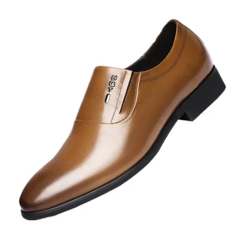 Klasická Mužov Šaty Topánky Ploché Formálne Mens Business Oxfords Bežné Čistenie PU Kožené Topánky Slip-on, Plus Veľkosti Mužskej Obuv talianskej