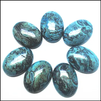 10pcs Prírody Semi precious stone cabochons čínsky Labradorit modrá jasperrs kameň pre kovové prívesky, kovová základňa 18x25mm
