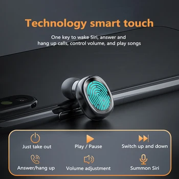 TWS Bezdrôtové Slúchadlá 6D Stereo Mini Bluetooth 5.1 Slúchadlá S Duálny Mikrofón Šport, Hudba Vodotesné Slúchadlá Automatické Párovanie Headsetu