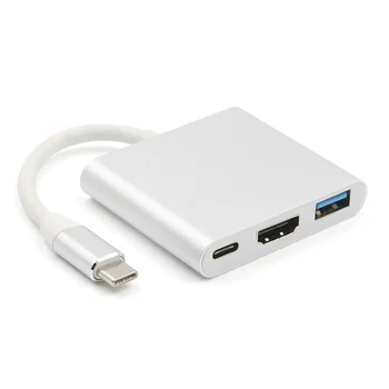 USB C do Adaptéra HDMI Hliníkovej Zliatiny USB 3.1 Typ C do 4K HDMI, USB 3.0 PD Typ C Converter pre MacBook Notebook, Mobilný Telefón