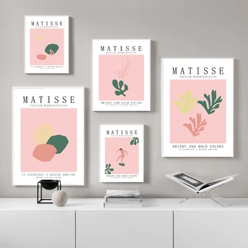 Abstrakt Krivky Obrázok Plagátu Matisse Maliarske Plátno Farebné Štýl Plagáty a Tlačí na Steny Umenia pre Obývacia Izba Domova