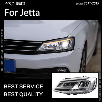 AKD Auto Styling Vedúci svetlo na VW Jetta Mk6 Svetlomety-LED Reflektor Dynamického Signálu DRL Hid Bi Xenon Auto Príslušenstvo
