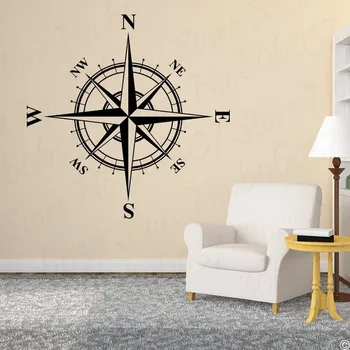 Charles Ružica Kompasu Stenu alebo Strop, Obtisky, medailón, mapa sveta umenia, domova, námorných škôlky nálepky WL760