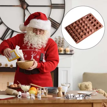 TEENRA 30 Silikónové Čokoláda Formy 3D Chocoalte Formy Ovocie Silikónové Čokoláda Formy Biscuit DIY Cookie Pan Zapekacej Misky Pečenie