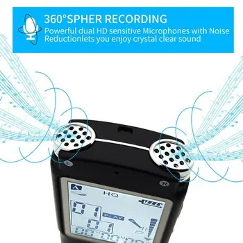 Prenosný Digitálny Hlasový Záznamník Voice Aktivovaný Digitálny Zvuk Nahrávač, Nahrávanie, Diktafón MP3 Prehrávač