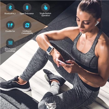 I7s TWS Bezdrôtové Slúchadlá Bluetooth Slúchadlo Vzduchu Slúchadlá Športové Headset Pre Xiao iPhone Android