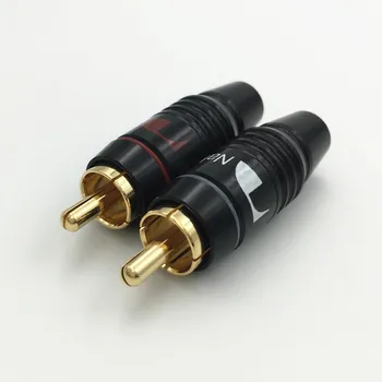 4Pcs Mosadz Nakamichi RCA Samec Konektor Jack Audio Kábel Spájky, Zlaté á Konektor Kábla 6 mm