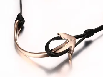 QWC TN99 black rea kožený náramok manbracelet nový príchod módne šperky najobľúbenejšie náramok pre ženy darček k narodeninám