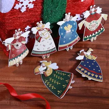 12PCS Anjel Prívesky Vianočný Stromček Železa Tanec Ornament Príslušenstvo pre Vianočný Stromček Festival Domáce Dekorácie