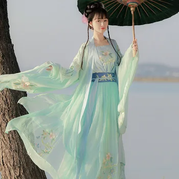 Hanfu Ženy Čínskej Tradičnej Hanfu Šaty Tang Farby Vintage Dávnych Tanečných Kostýmov, Žena, Karneval, Halloween Cosplay Kostým