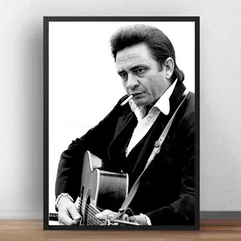 Johnny Cash Plagát Rocková skupina Star Plagáty a Vytlačí Wall Art Obraz na Plátne Maľovanie Na Obývacia Izba Domova