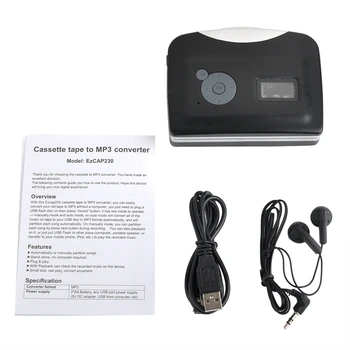 EZCAP 230 Starú Kazetu Do MP3 Konvertor Súborov ,Zachytiť Audio Pásky Na USB Flash Disk/U Disku,NIE je Potrebné PC,Hudba Pásky Prehrávač Walkman