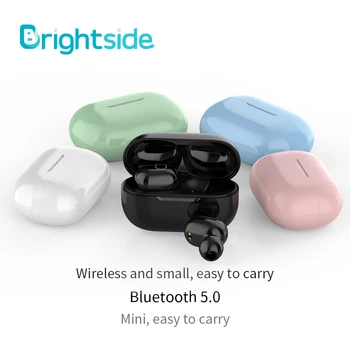 Brightside TWS Bluetooth Bezdrôtové Slúchadlá Mini Slúchadlá S Mikrofónom Plnenie Box Pre Mobilný Telefón Športové Slúchadlá