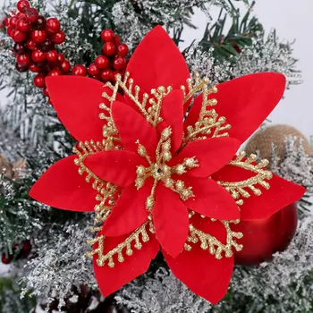 10pcs Umelé Kvety Pekne Visí Ozdoby na Vianočný Stromček, Svadba, Vianoce, Valentína Dekorácie