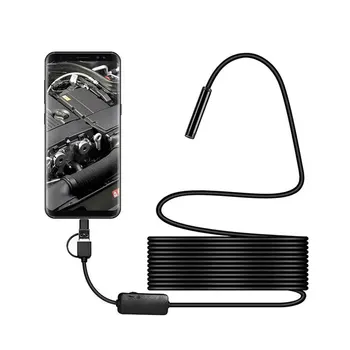 7.0 mm Endoskopu Kamera 640*480P HD USB Endoskop s 6 LED 1~10m Kábel Nepremokavé Inšpekcie Borescope pre Android PC typ-c