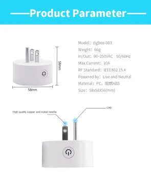 EWelink ZigBee Smart Plug WIFI Zásuvky Mini Prepínač Pre Alexa Samsung SmartThings Podporu Echo Zariadenia Hlasové Ovládanie Smart Plug