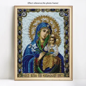 HUACAN 5d DIY Diamond Maľovanie Cross Stitch Náboženstvo Ježiša Plné Námestie Diamond Mozaiky Madonna Faraóna Drahokamu Výzdoba Domov