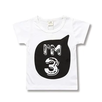 Deti Funny T Shirt Chlapcov Princ Tees Dievčatá Krátke Sleeve T-shirt Deti Bežné Topy White Black Číslo Jedna 01 Dieťa Dievča Oblečenie