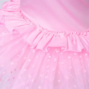 Dievčatá Balet Tutu Tylu Šaty Bez Rukávov Gymnastika Trikot Diamant Ružový Luk Vzor Balet Trikot Pre Dievča Balerína Kostýmy