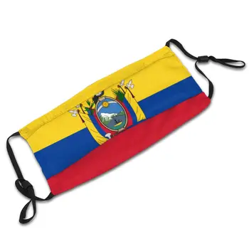 Ekvádor Vlajka Non-Jednorazové Úst Tvár Masku s filtrom Prachu Maska, ochranný Kryt Respirátor Úst Utlmiť