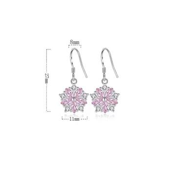 NEHZY Nové dámske kvetinové strieborné náušnice vysokej kvality módne retro roztomilé kvety dlhé obľúbené šperky v uchu