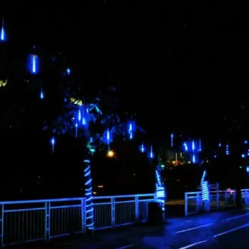 Nepremokavé meteorický dážď Dážď 30 cm /50 cm 8 Trubice LED Reťazec Dážď Svetlá Pre Vonkajšie Dovolenku Vianočné Dekorácie Stromy