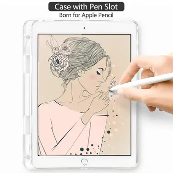 Pre iPad Pro 11 2020 Krásny Kvet Prípade Tablet S Perom Slot Jasné, Mäkké Pokrytie Funda iPad 7. Generácie Prípade Mini 1 2 3 Coque