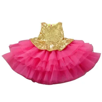 Dievča Šaty 2020 Batoľa, Dieťa, Dieťa Dievča Flitrami Čipky Sprievod Oblečenie Princess Tutu Party Šaty 1-4Y