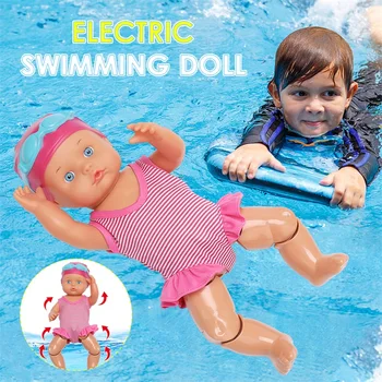 33 Nepremokavé Plávanie Bábiku Baby Vzdelávanie Inteligentné Elektrické Bábiky Spoločné Hnuteľného Plávať Bábiky Vaňa Hračky pre Deti Darček