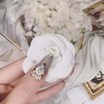 10pcs Luxusné Nevesta klince šperky Nail Art Zirkón Crystal Zlatá kovová manikúra nechty príslušenstvo DIY na Nechty, Ozdoby na Nechty, charms